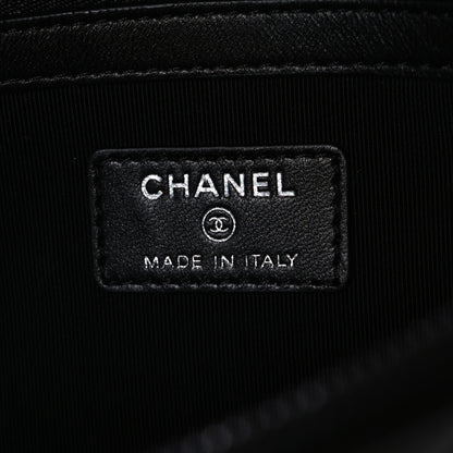 Chanel Lambskin Quilted Medium Cosmetic Case Black 6 of 7