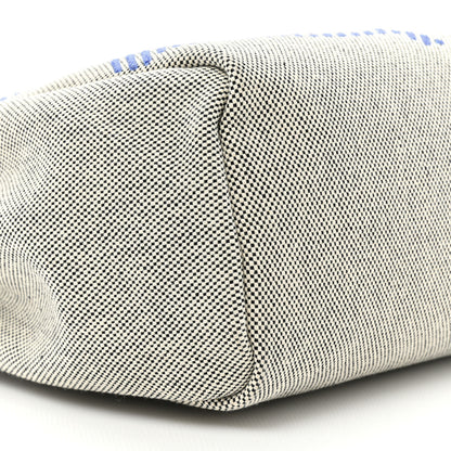 Hermes Vache Hunter Toile H Brides de Gala Herbag Zip Retourne 31 PM Bleu De France Ecru Black 10 of 11