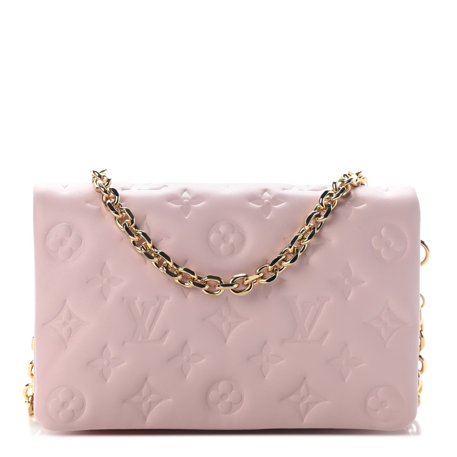 Louis Vuitton Lambskin Embossed Monogram Pochette Coussin Rose 1 of 7