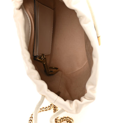Gucci Calfskin Matelasse Mini GG Marmont 2.0 Bucket Bag White 5 of 11