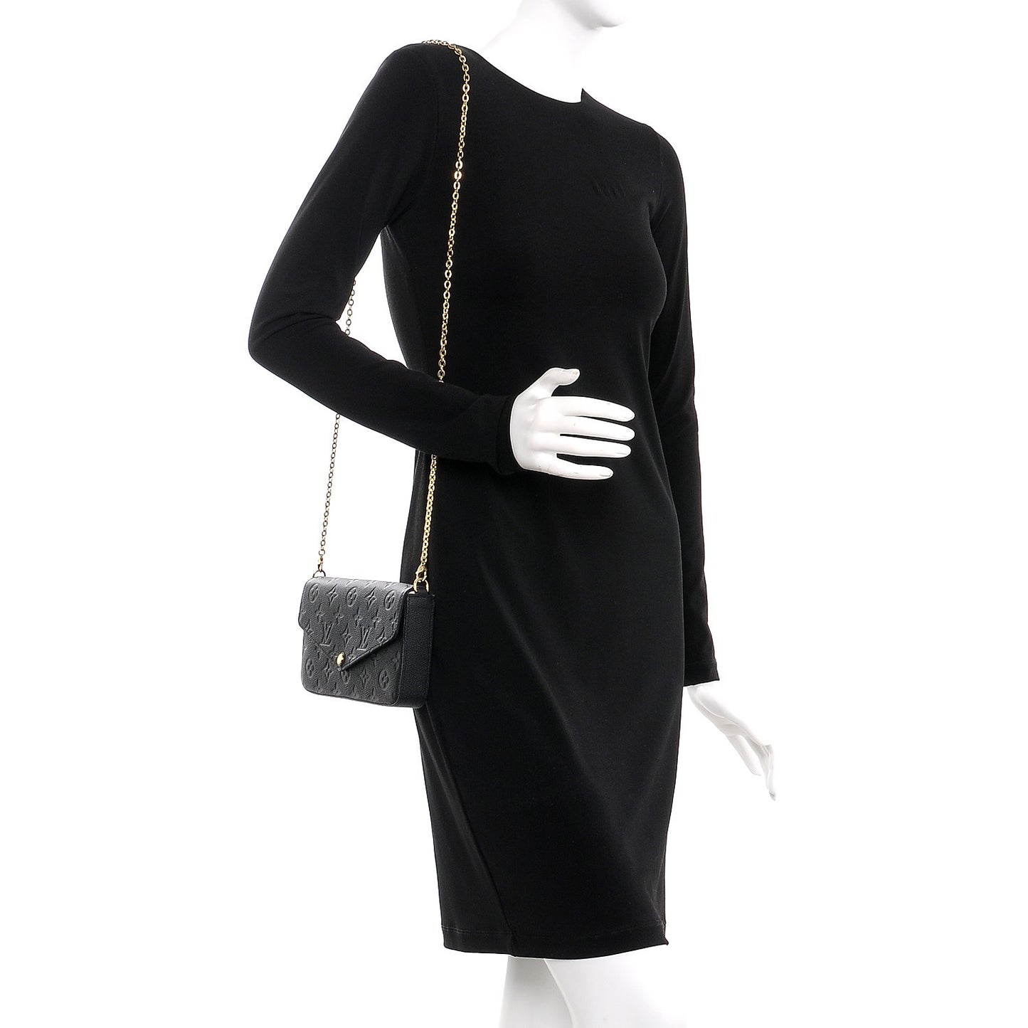 Empreinte Pochette Felicie Chain Wallet Black