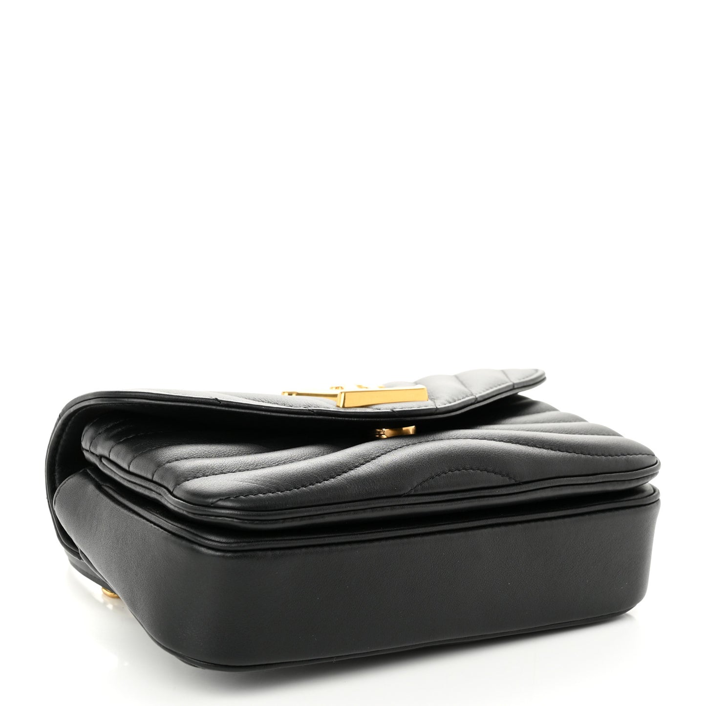 Calfskin LV New Wave Chain Bag Black