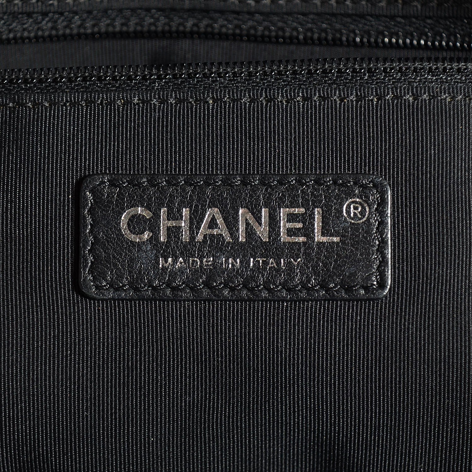 Chanel Calfskin Quilted Double Stitch Large Boy Tote Black 6 of 8