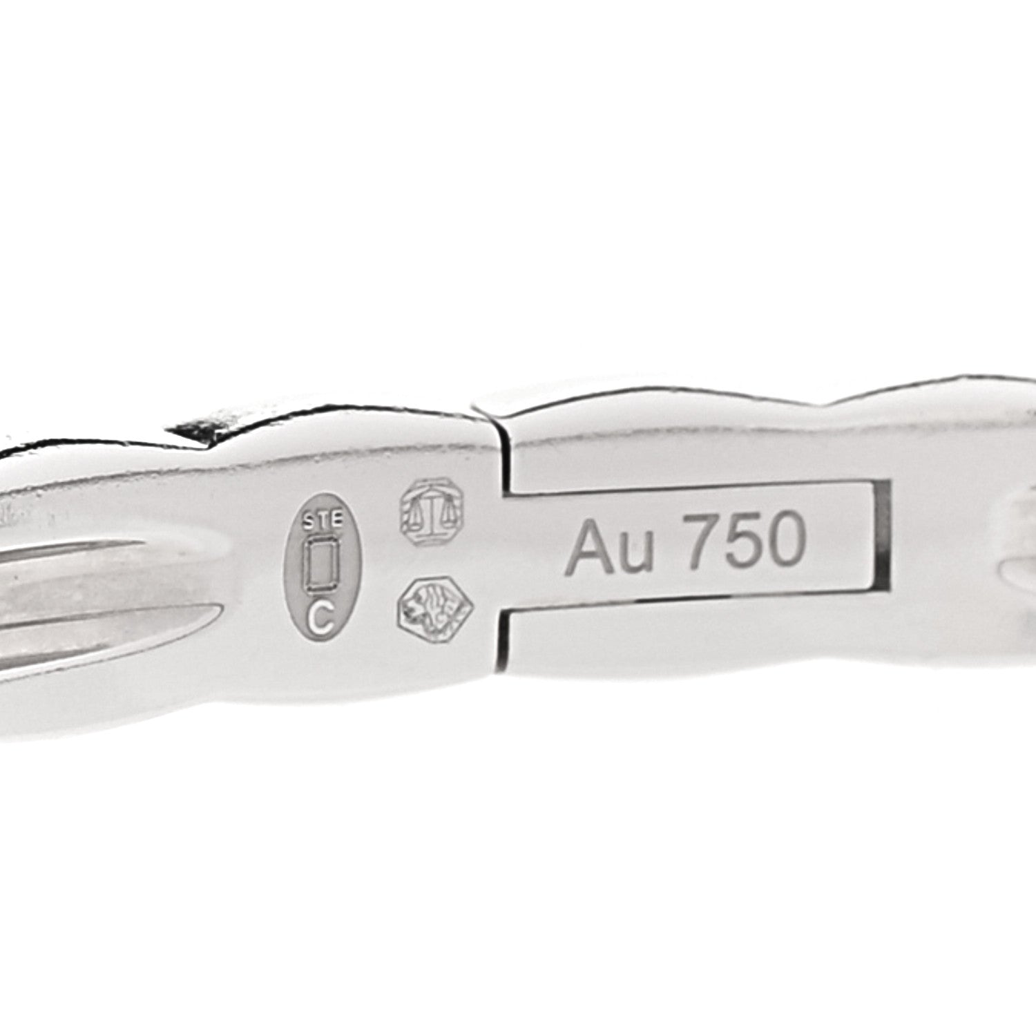 Chanel 18K White Gold Diamond Mini Coco Crush Cuff Bracelet S 4 of 4