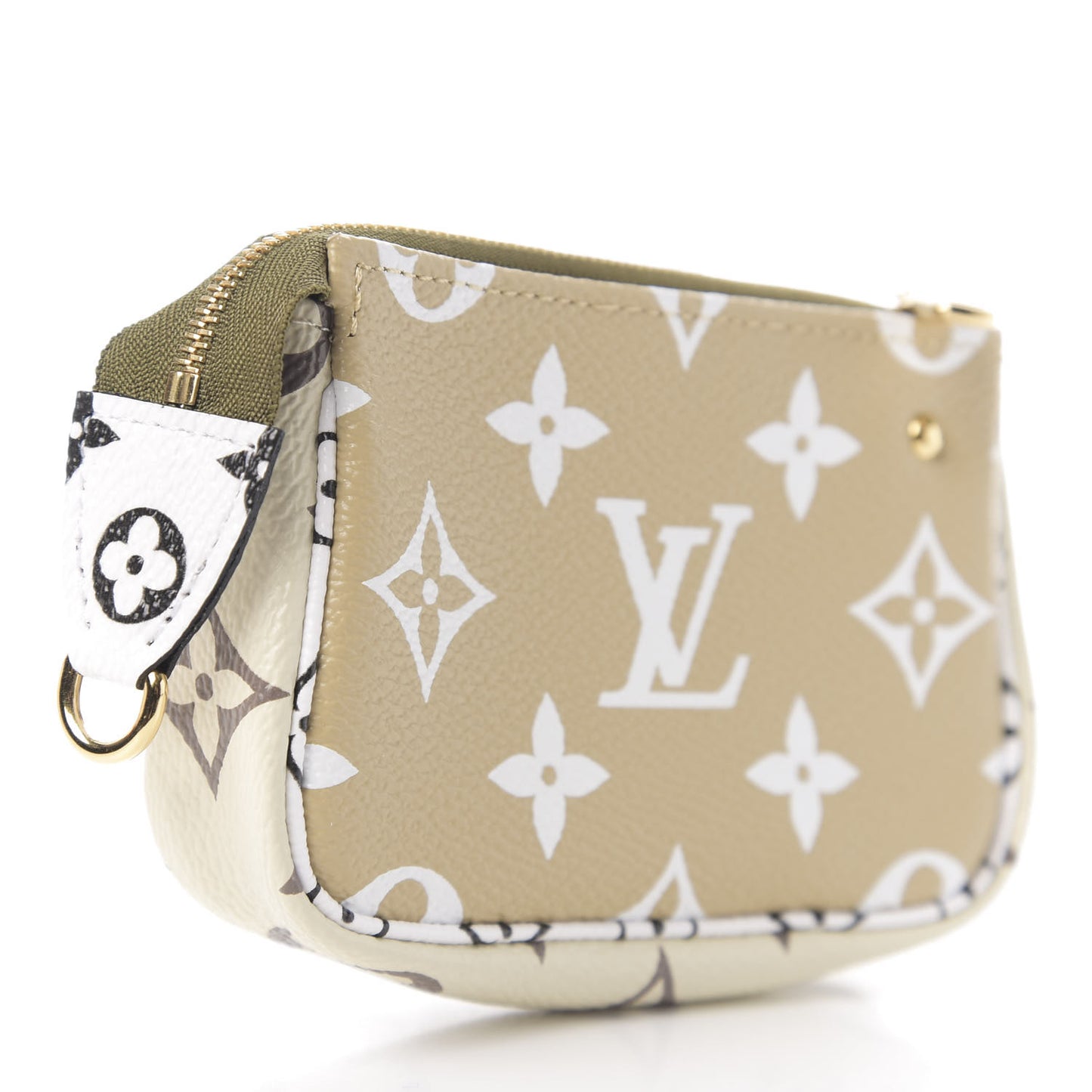 Monogram Giant Micro Pochette Accessories Kaki White