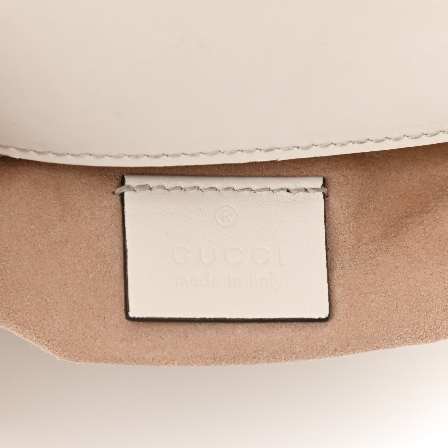 Gucci Calfskin Matelasse Mini GG Marmont Top Handle Shoulder Bag White 6 of 12