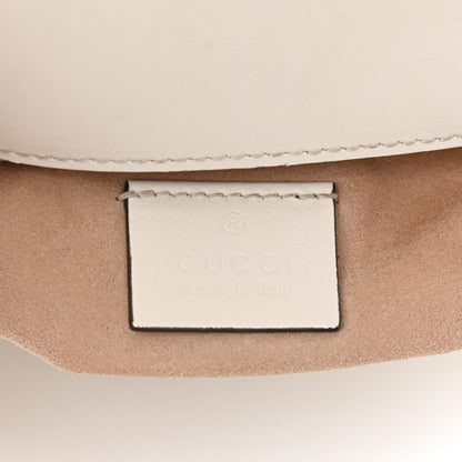 Gucci Calfskin Matelasse Mini GG Marmont Top Handle Shoulder Bag White 6 of 12