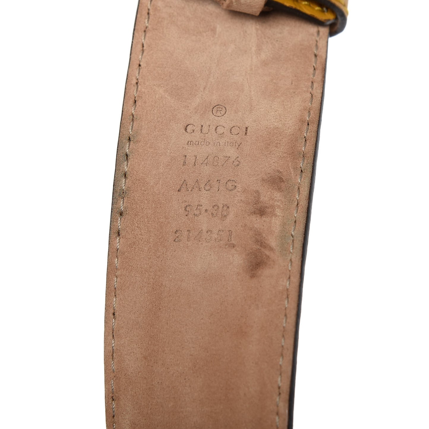 Guccissima Signature Interlocking G 40mm Belt 95 38 Nectarine