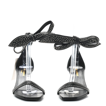 Saint Laurent Nappa Studded Charlotte Sandals 36 Black 2 of 6