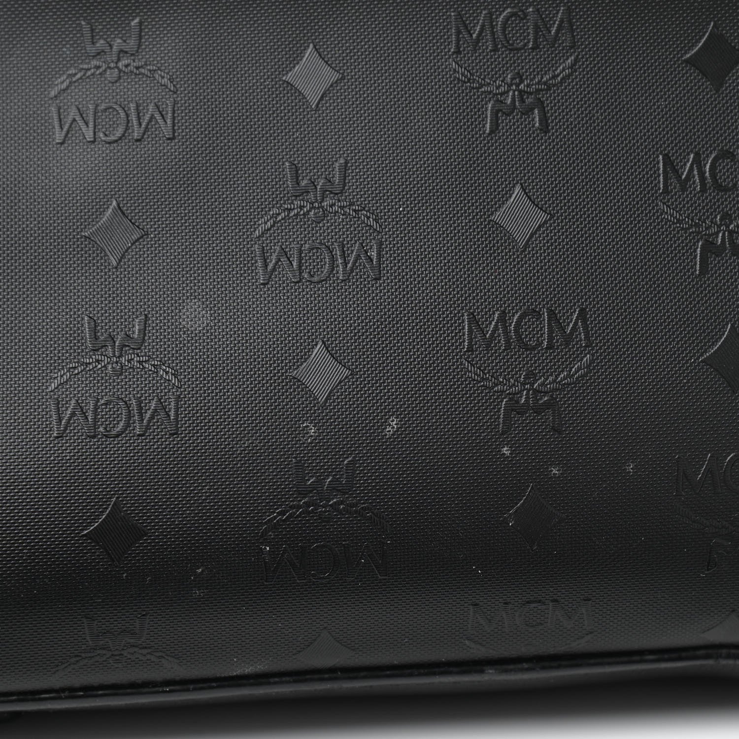 MCM Calfskin Embossed Medium M Moment Backpack Black 15 of 16