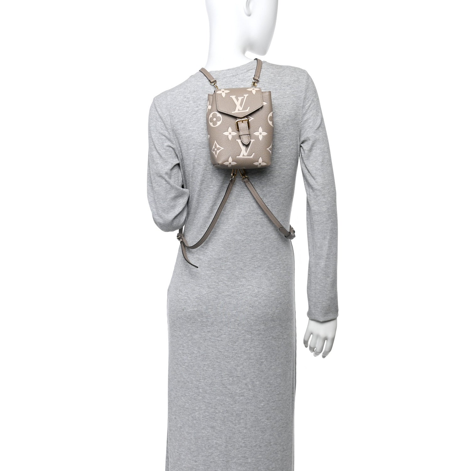 Louis Vuitton Empreinte Monogram Giant Tiny Backpack Tourterelle Cream 2 of 9