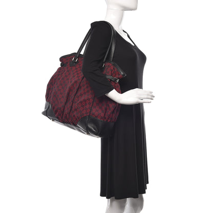 Gucci Monogram Full Moon Tote Red Black 2 of 10