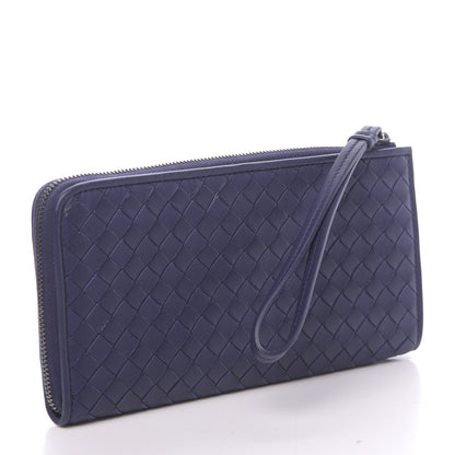 Bottega Veneta Nappa Intrecciato Zip Around Wallet Atlantic 3 of 7