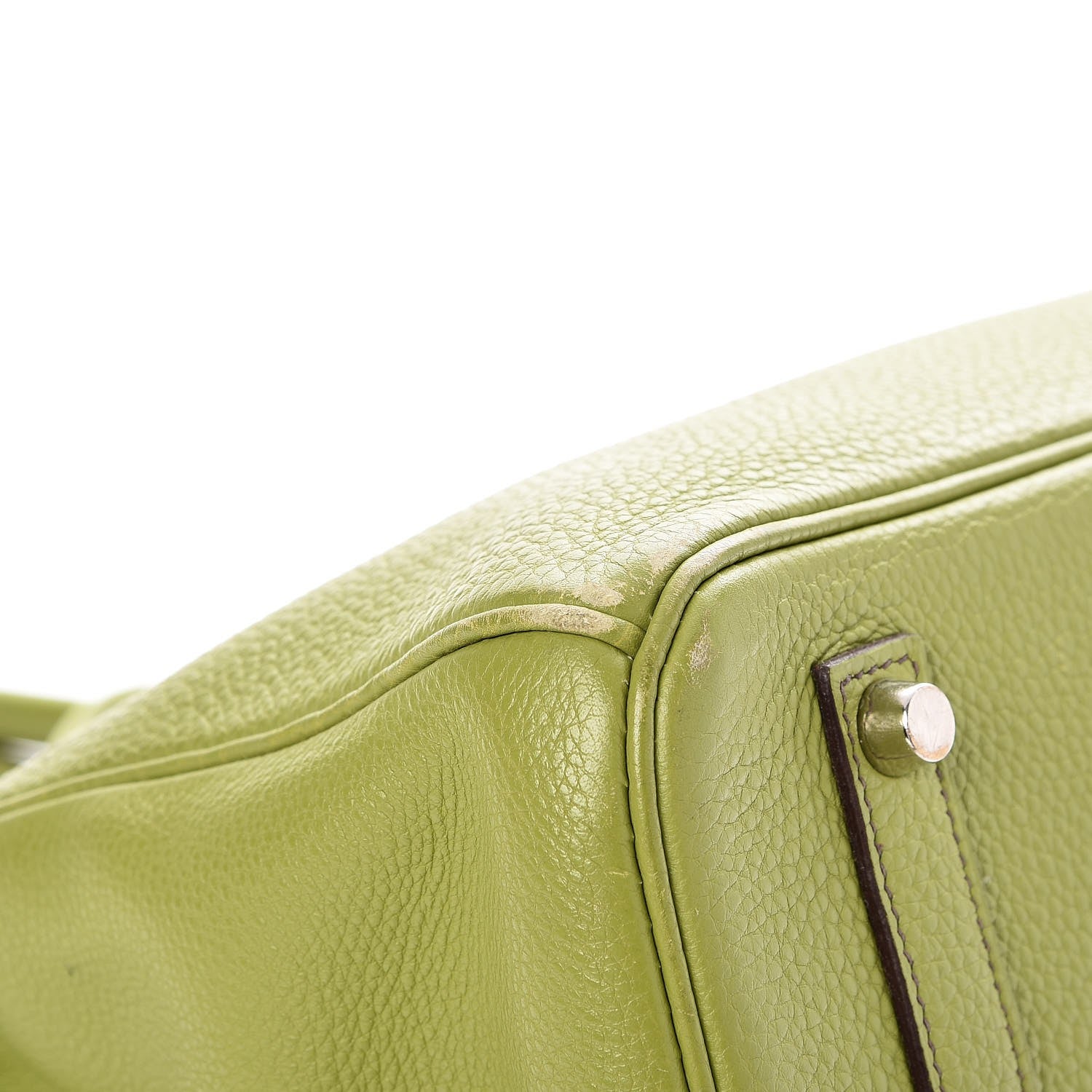 Hermes Taurillon Clemence Birkin 35 Vert Anis 36 of 41