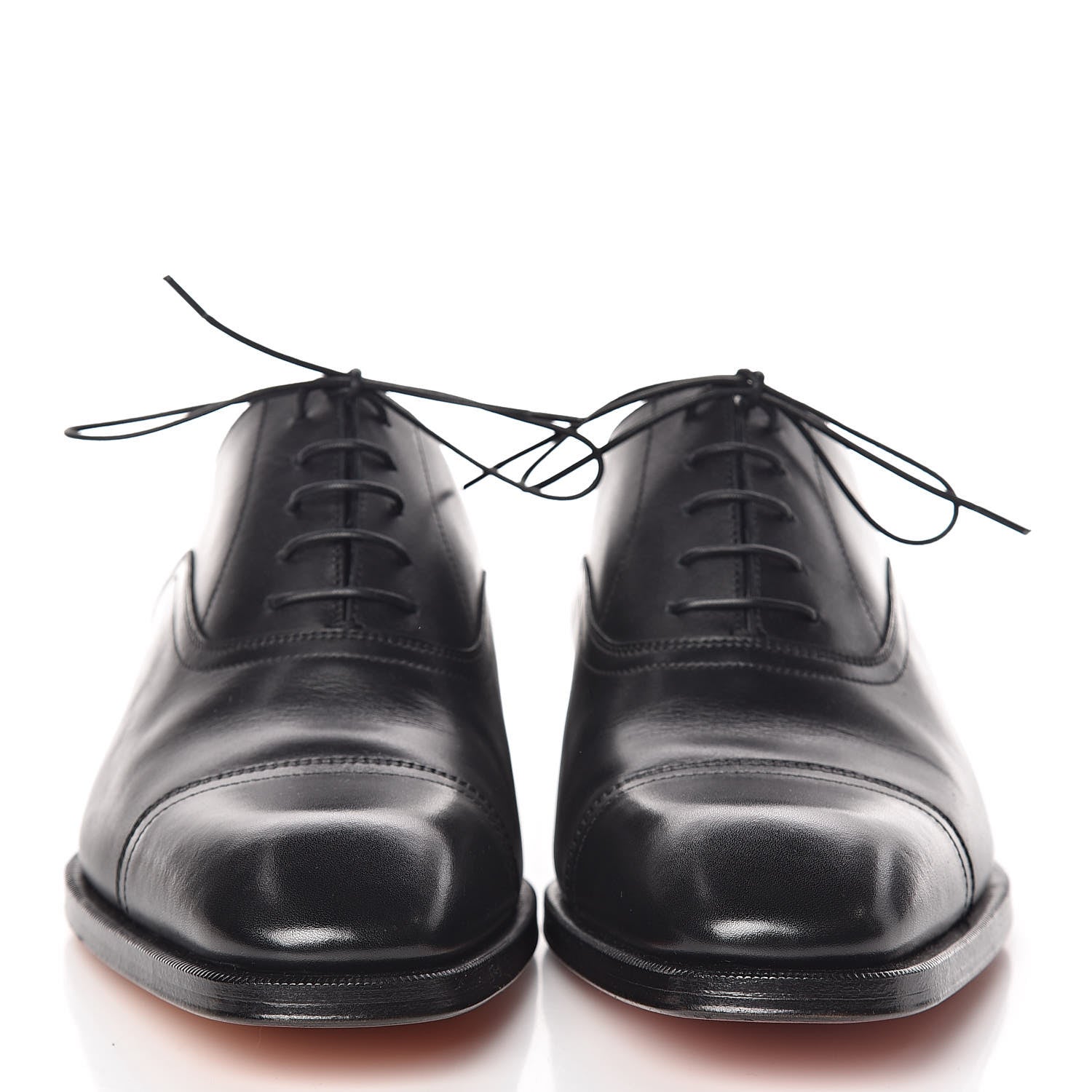 Hermes Calfskin Mens Philip Oxford 41.5 Black 2 of 8