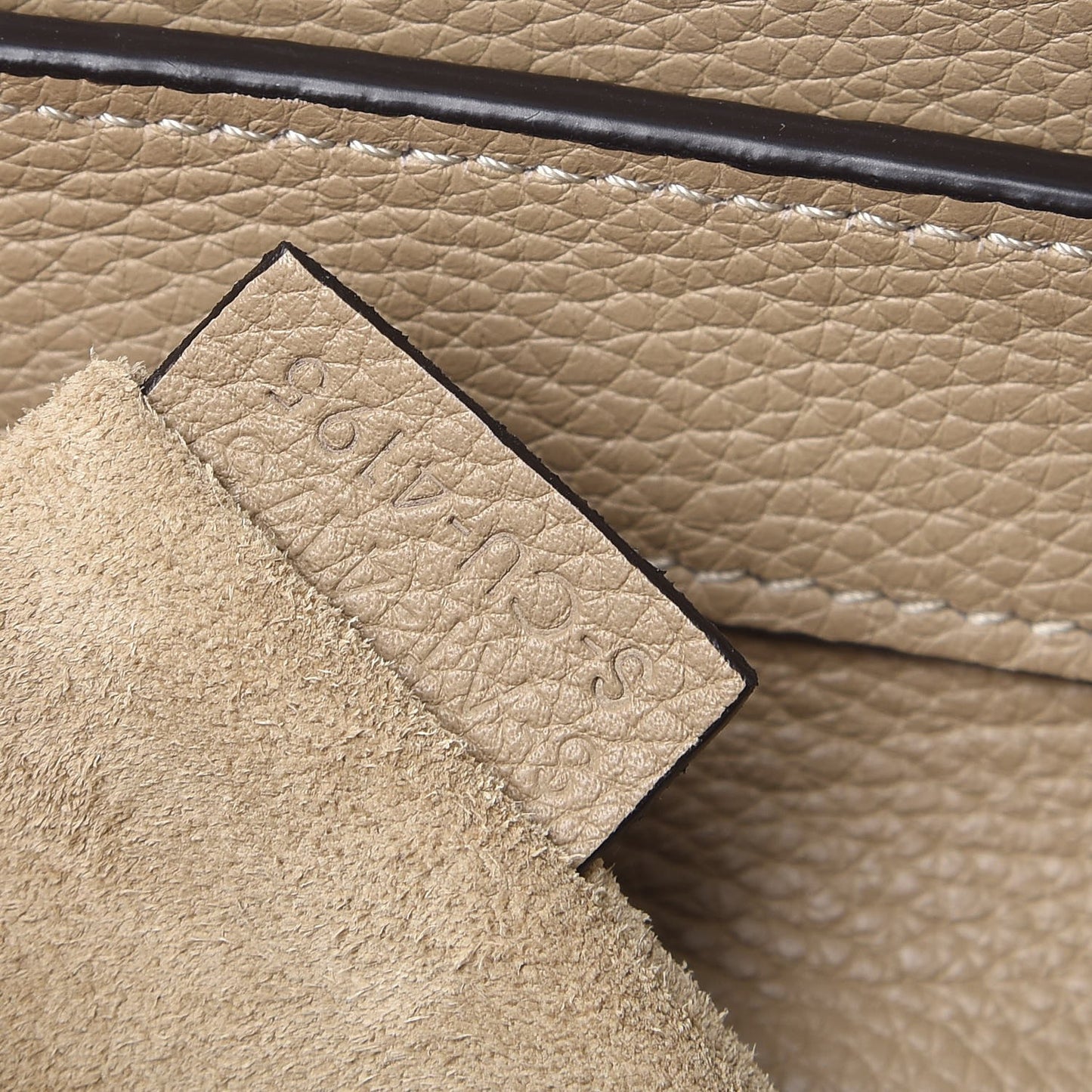 Drummed Calfskin Mini Luggage Dune
