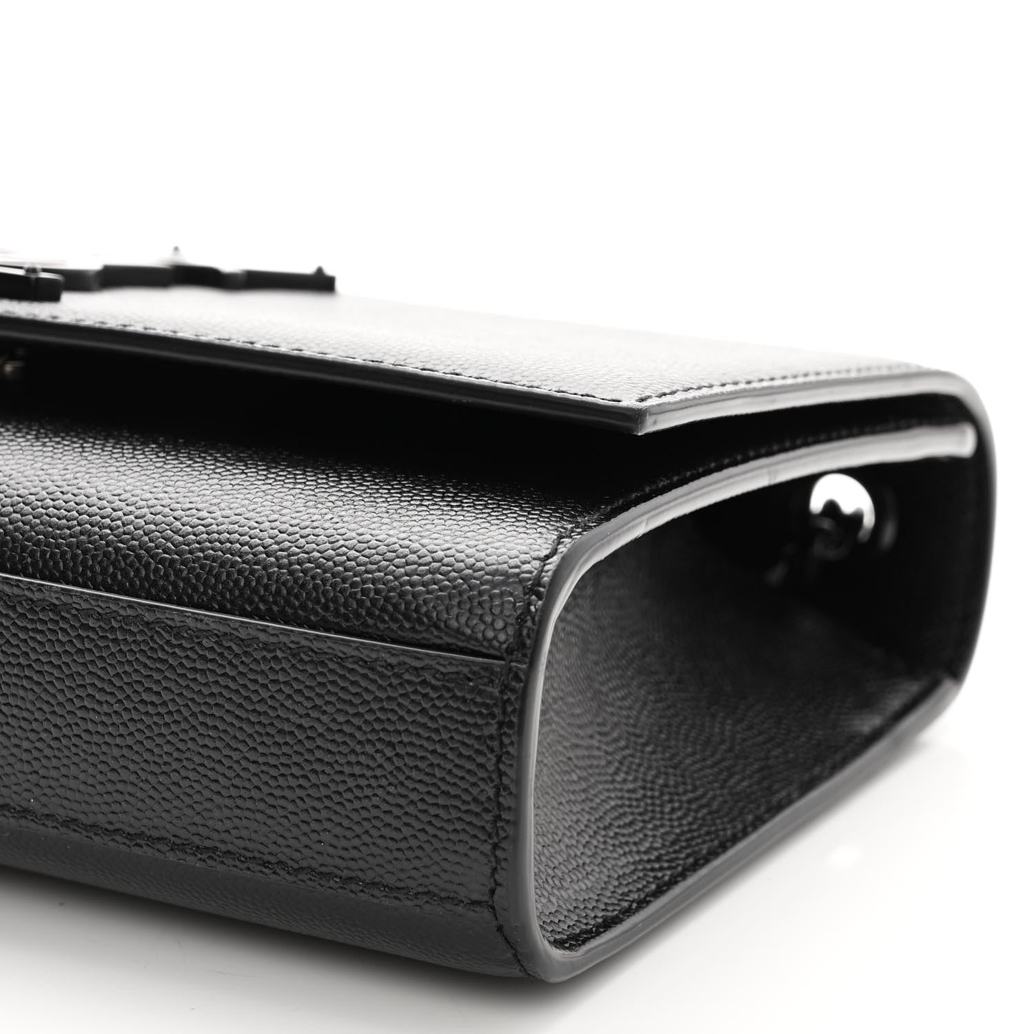 Saint Laurent Grain De Poudre Small Monogram Kate Satchel Black 8 of 9