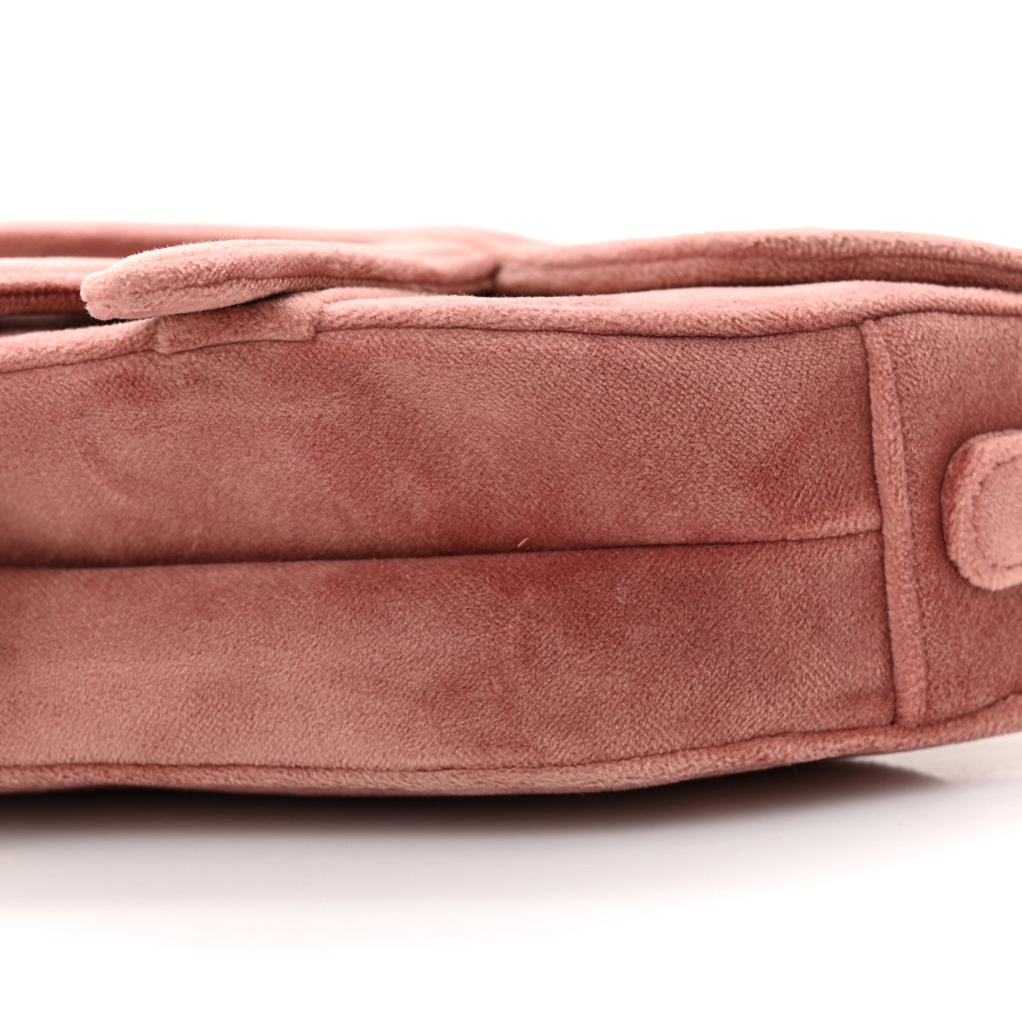 Velvet Crystal Mini Saddle Bag Pink