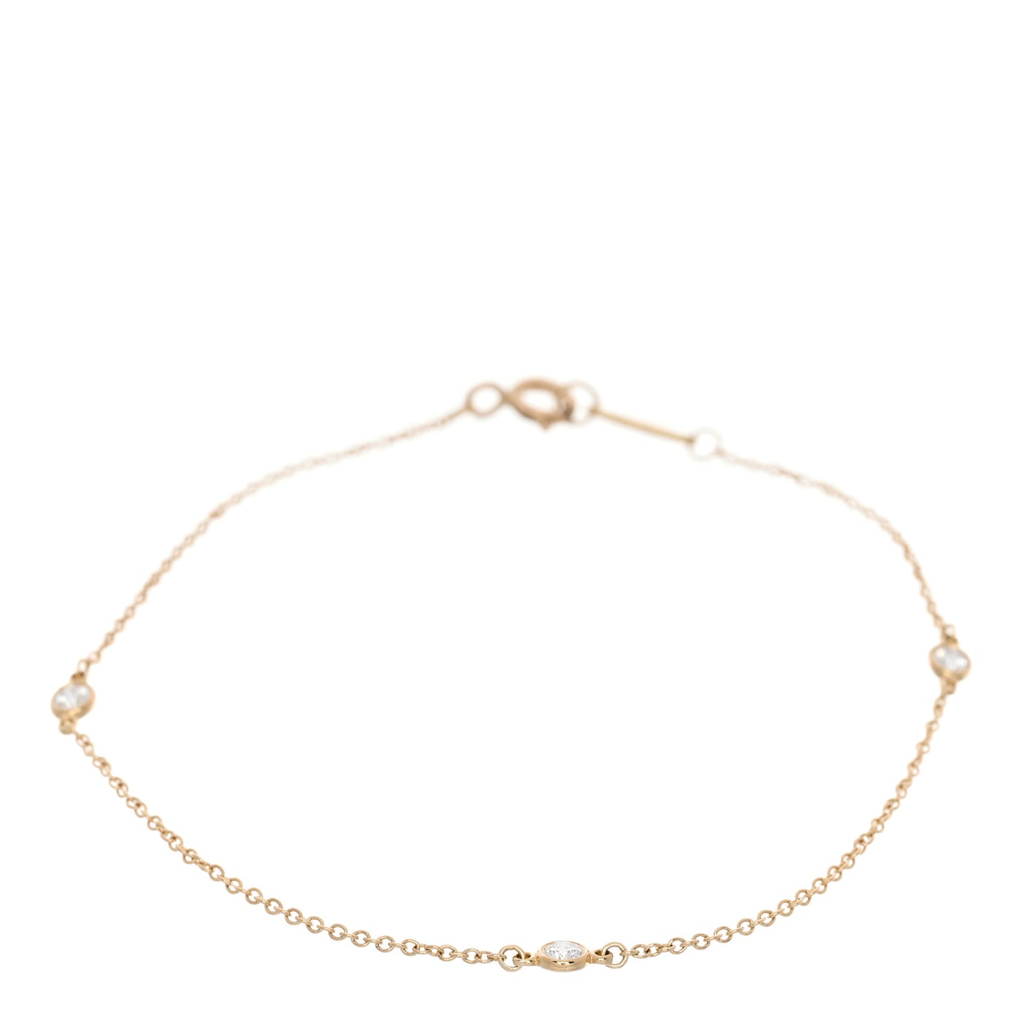 18K Yellow Gold Diamond .15ctw Elsa Peretti Diamonds by the Yard Station Bracelet