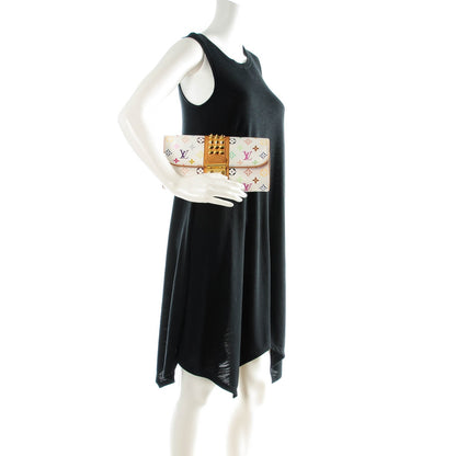 Louis Vuitton Monogram Multicolor Courtney Clutch White 2 of 7