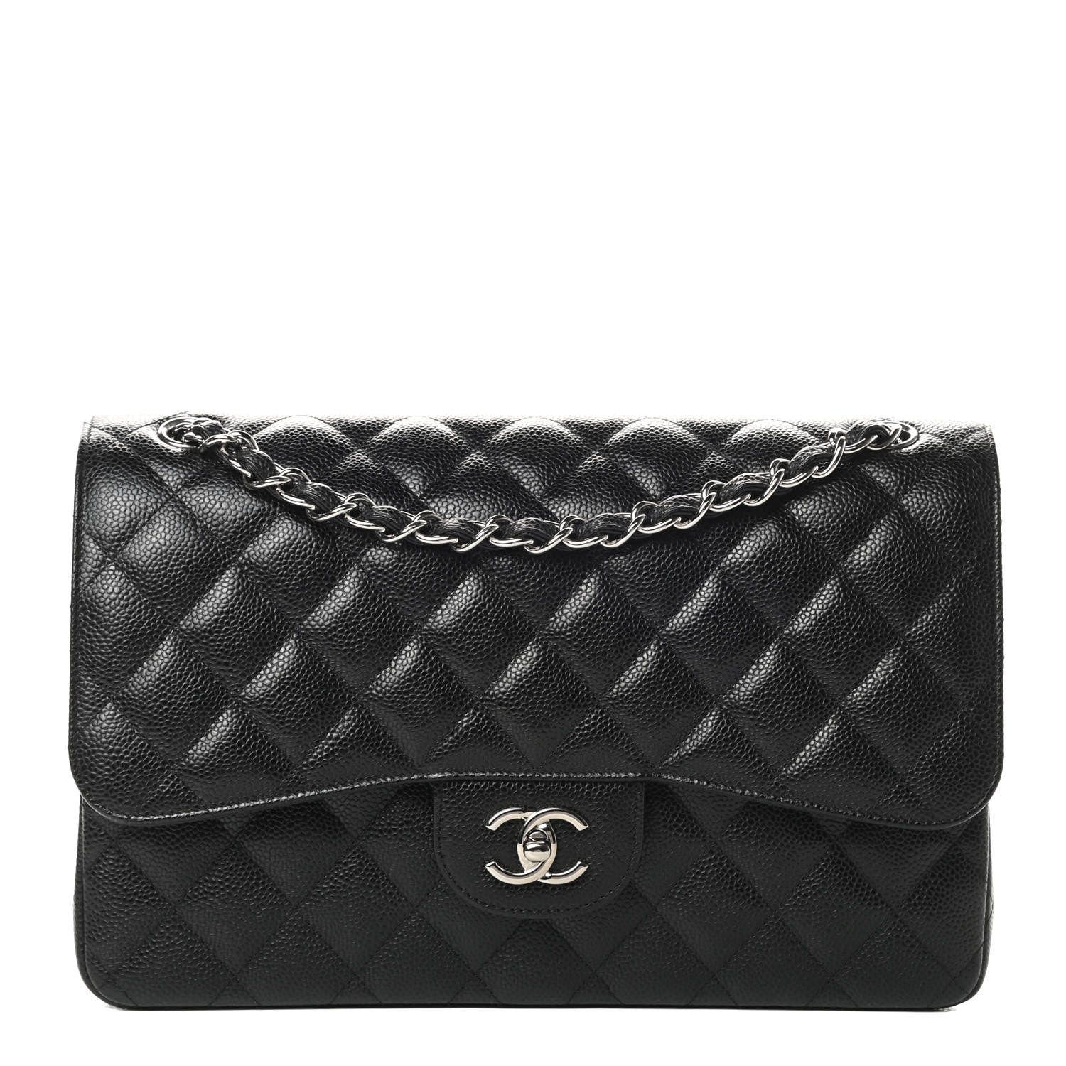 Chanel Caviar Quilted Jumbo Double Flap Black 1 of 12