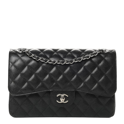 Chanel Caviar Quilted Jumbo Double Flap Black 1 of 12