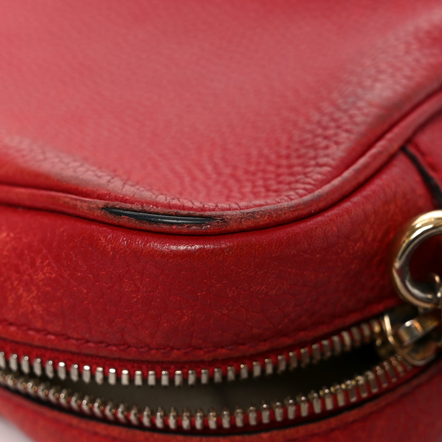 Gucci Pebbled Calfskin Small Soho Disco Bag Tabasco Red 10 of 10