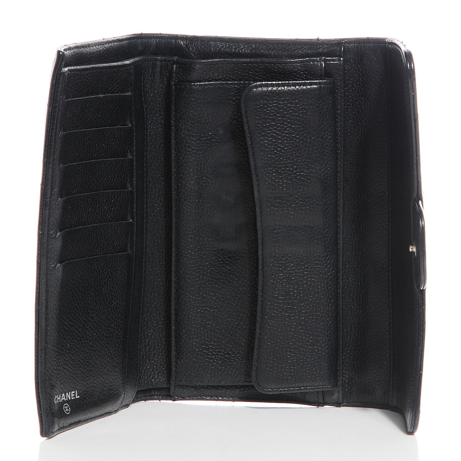 Chanel Caviar Quilted Long Flap Wallet Black 5 of 8