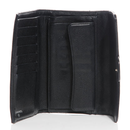 Chanel Caviar Quilted Long Flap Wallet Black 5 of 8