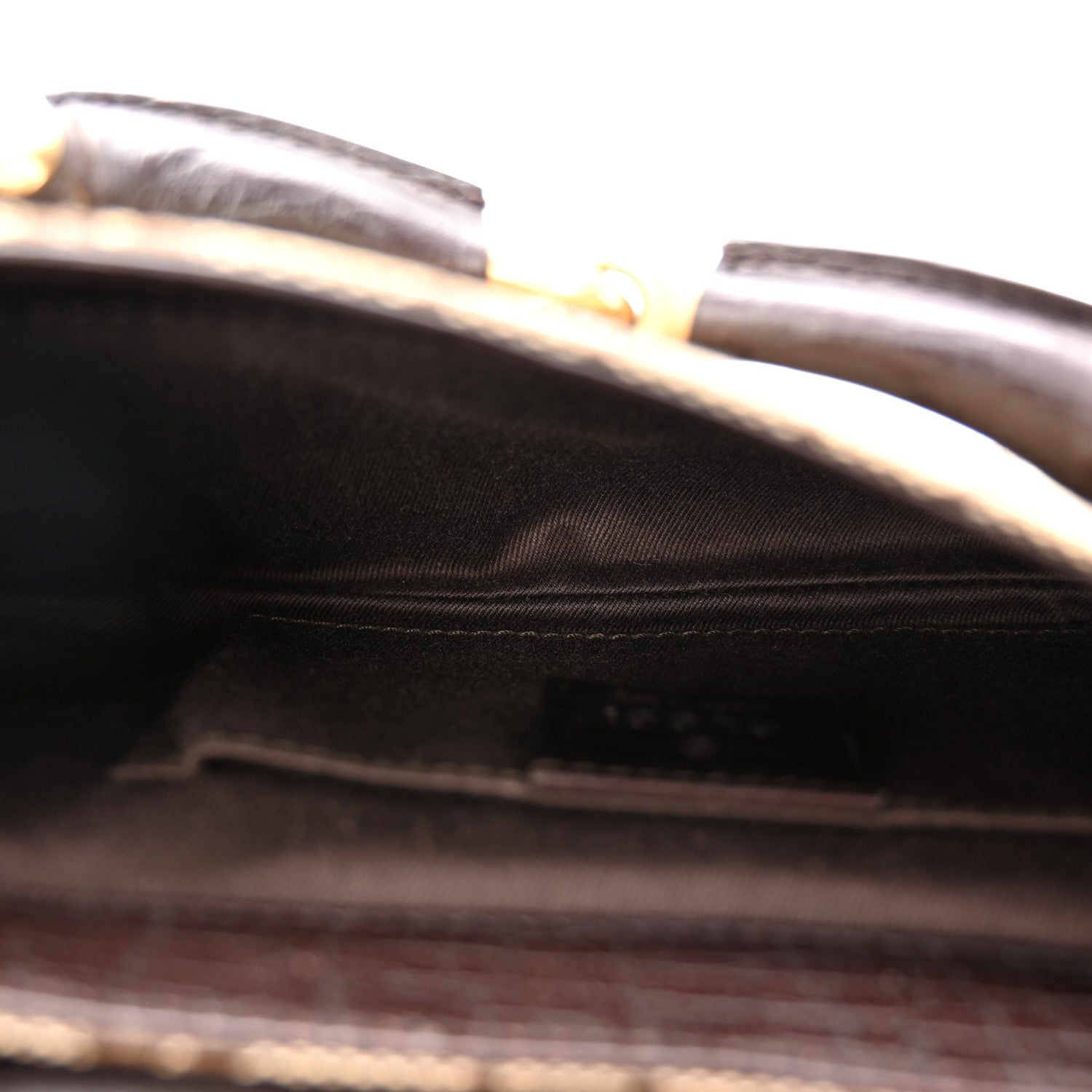 Gucci Monogram Horsebit Clutch Dark Brown 5 of 11