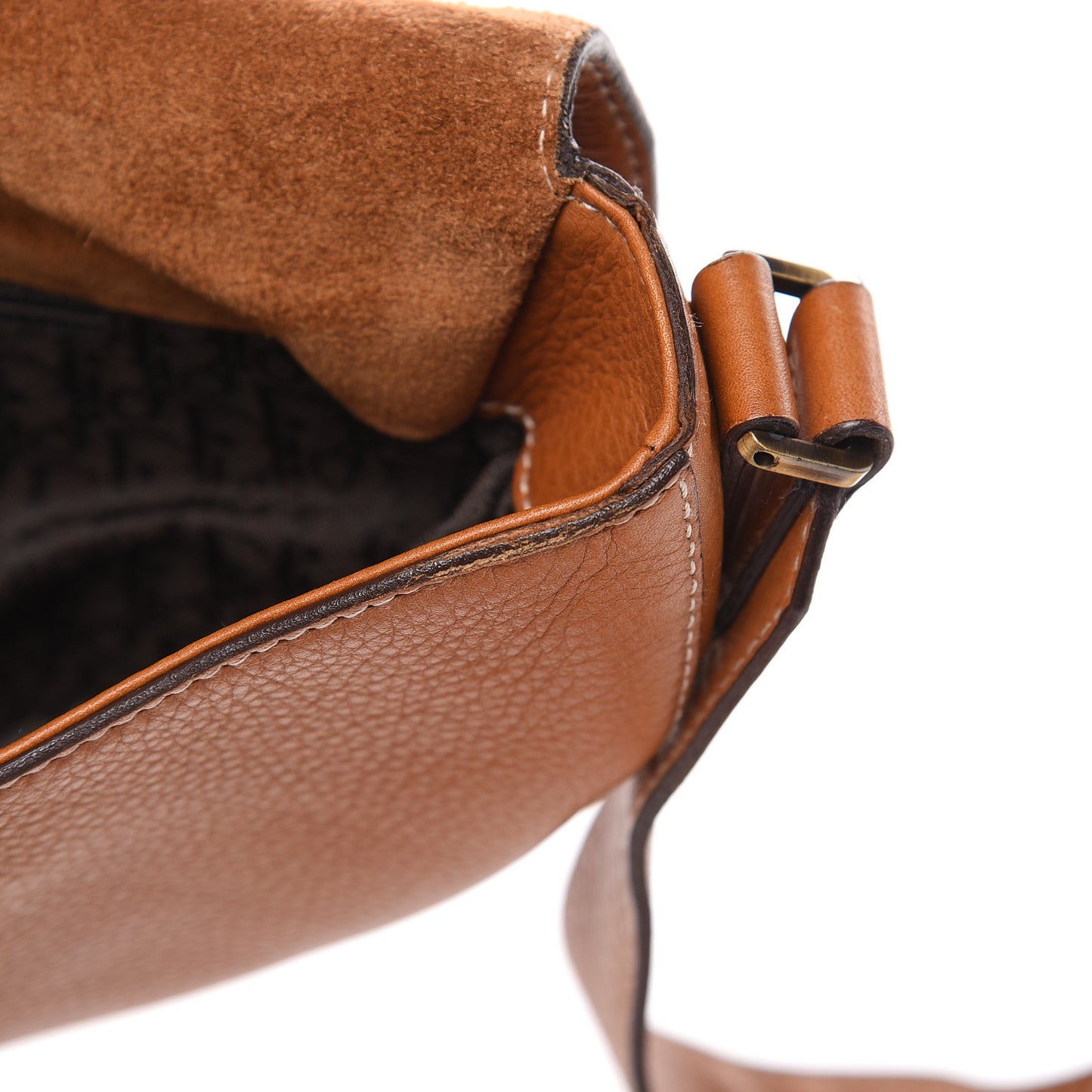 Calfskin Baudrier Saddle Bag Tan