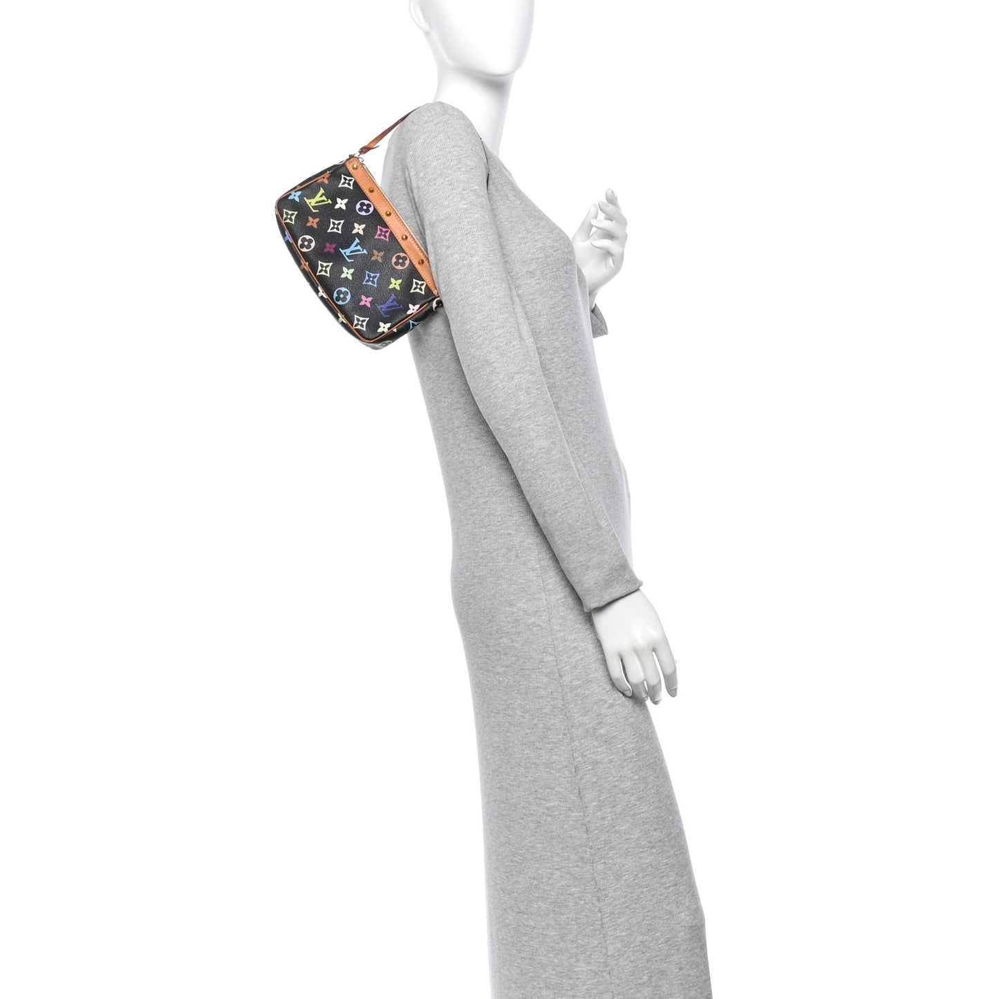 Monogram Multicolor Pochette Accessories Black