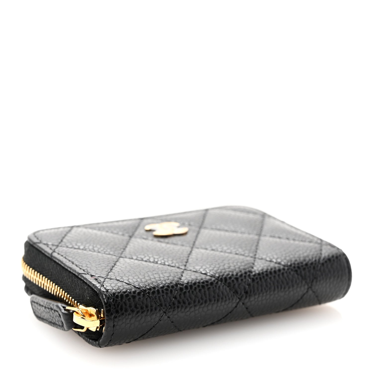 Chanel Caviar Quilted Zip Coin Purse Black 4 of 9