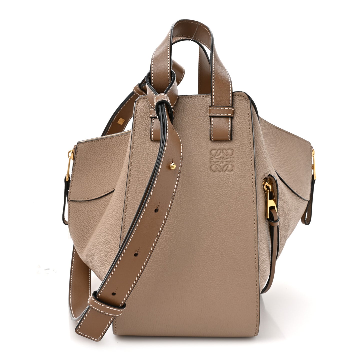 Calfskin Small Hammock Shoulder Bag Sand Mink