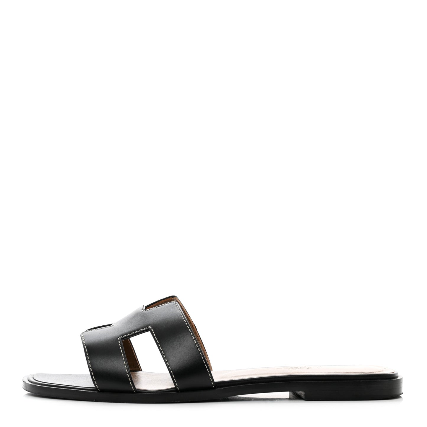 Box Calfskin Oran Sandals 37.5 Black
