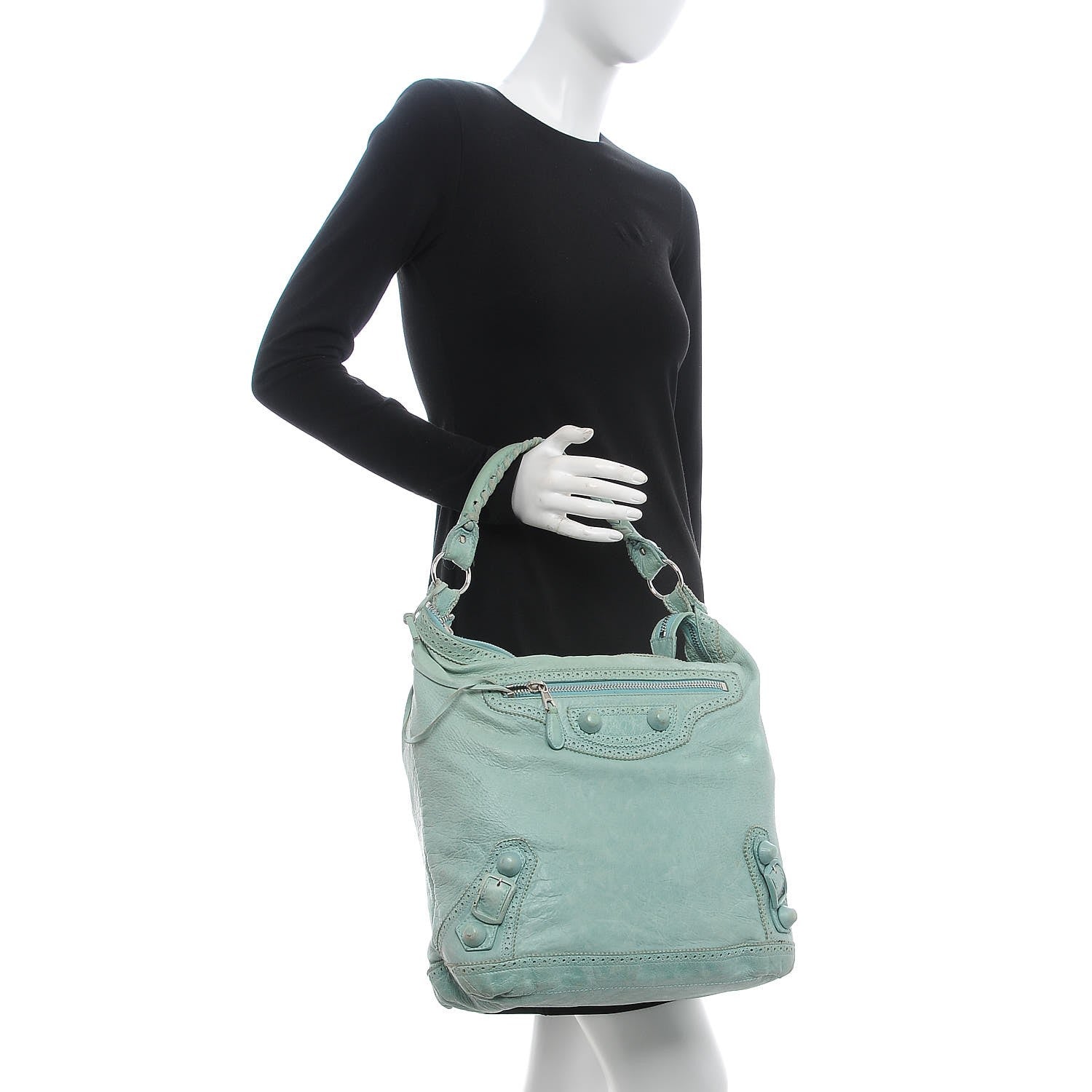Balenciaga Agneau Giant Brogues Hardware Day Hobo Maldives 2 of 15