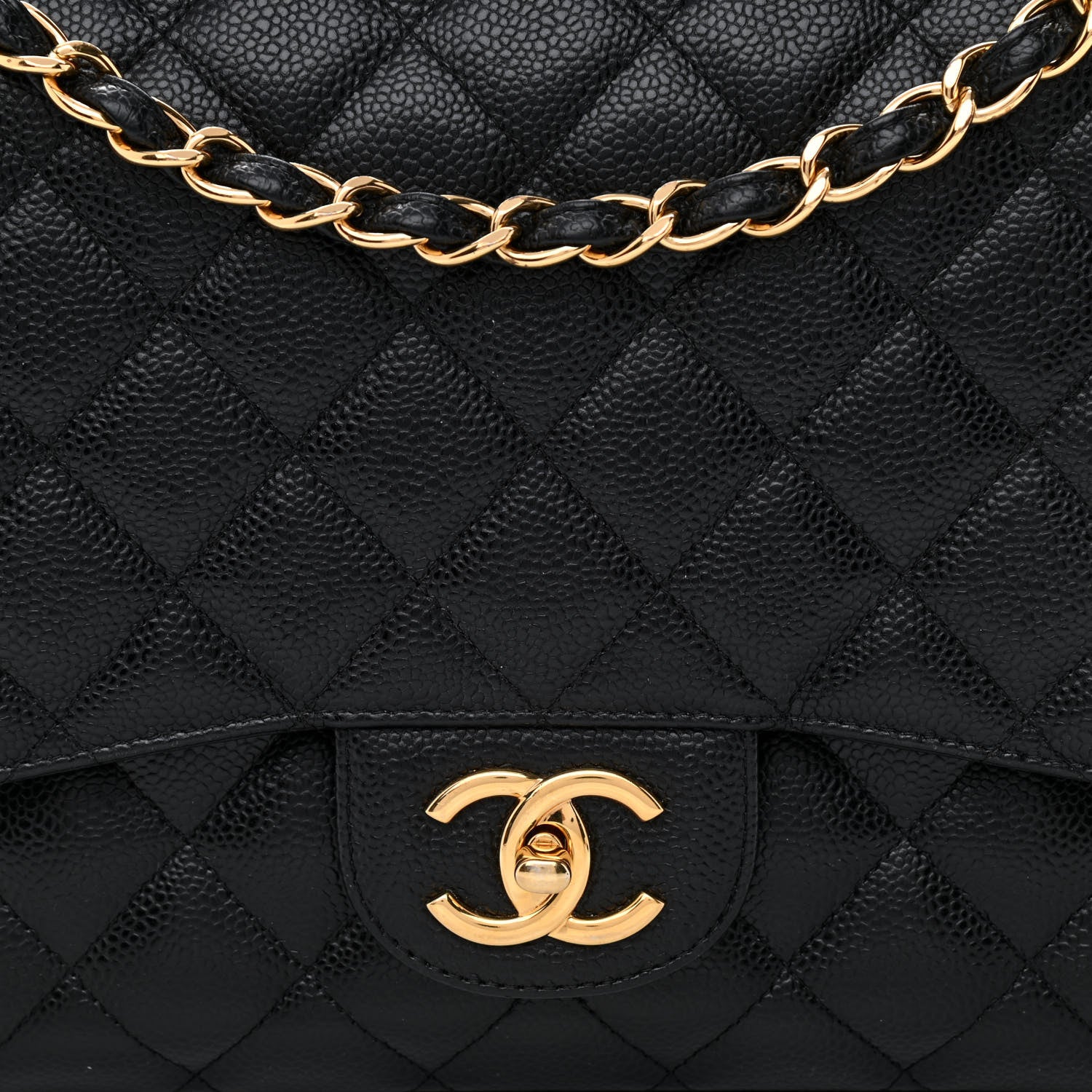 Chanel Caviar Quilted Maxi Double Flap Black 8 of 12