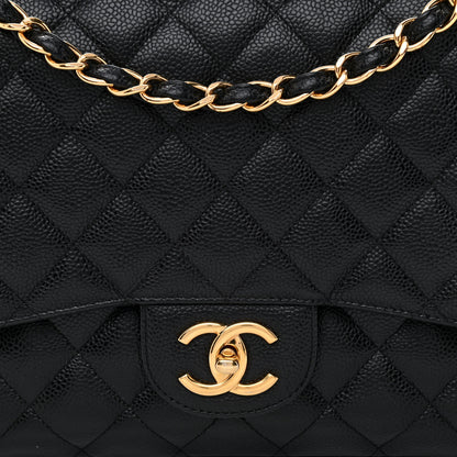 Chanel Caviar Quilted Maxi Double Flap Black 8 of 12