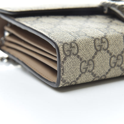 Gucci GG Supreme Monogram Mini Dionysus Chain Wallet Beige Taupe 9 of 10