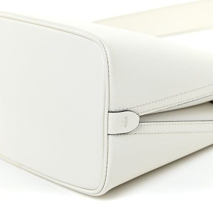 Prada Saffiano Cuir Medium Matinee Tote White Black 9 of 11