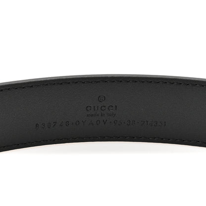 Gucci Plutone Calfskin Plaque Interlocking G 30mm Belt 95 38 Black 4 of 4
