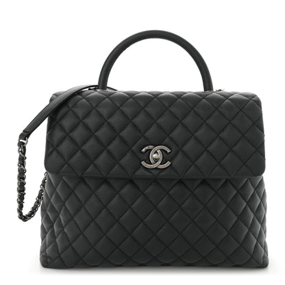 Chanel Caviar Quilted Large Coco Handle Flap  Black 1 of 12