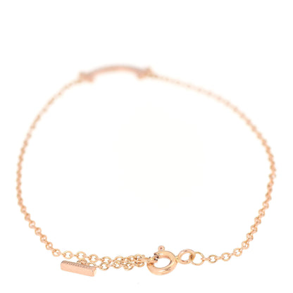 Tiffany 18K Rose Gold Diamond Mini T Smile Bracelet 3 of 6