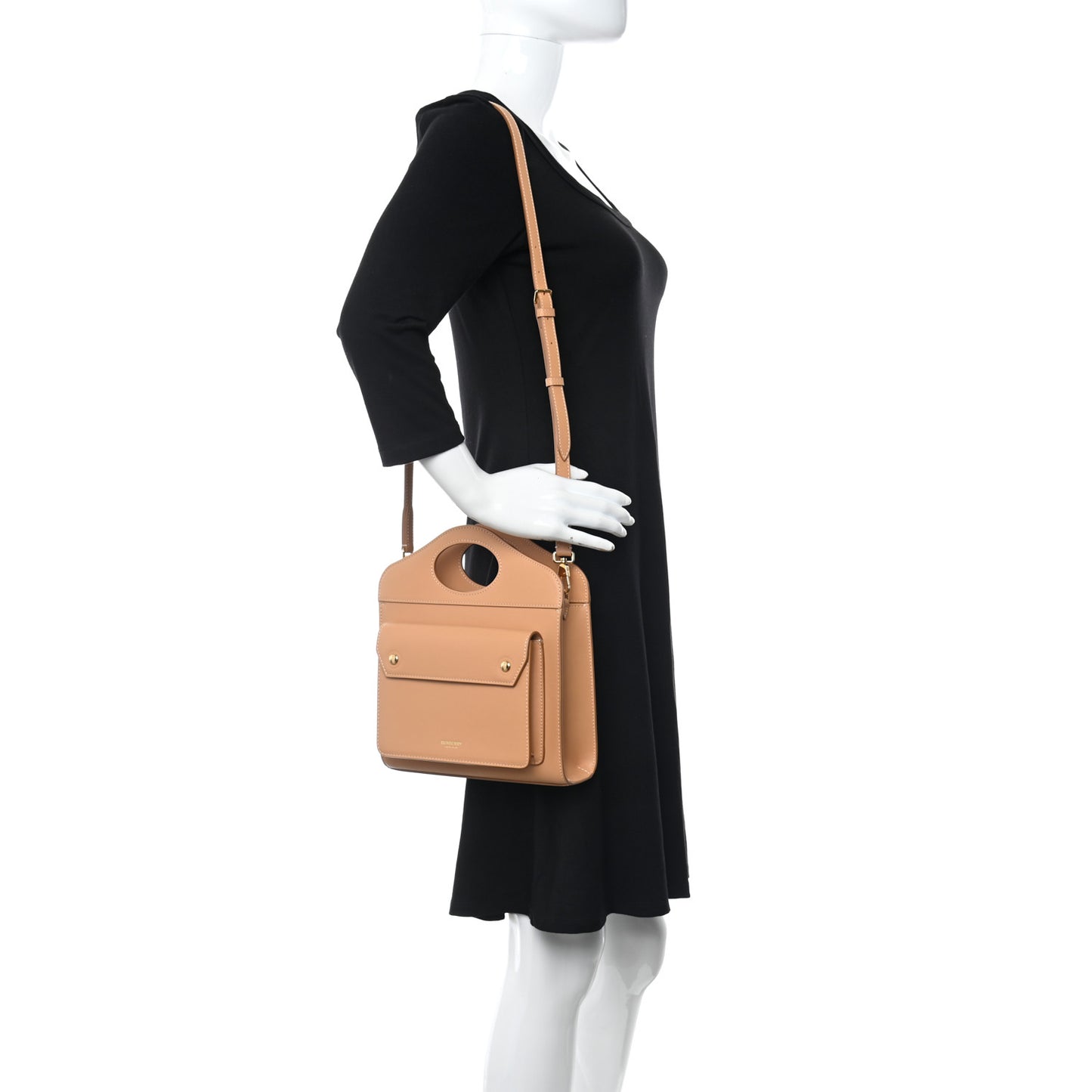 Smooth Calfskin Mini Pocket Bag Warm Sand
