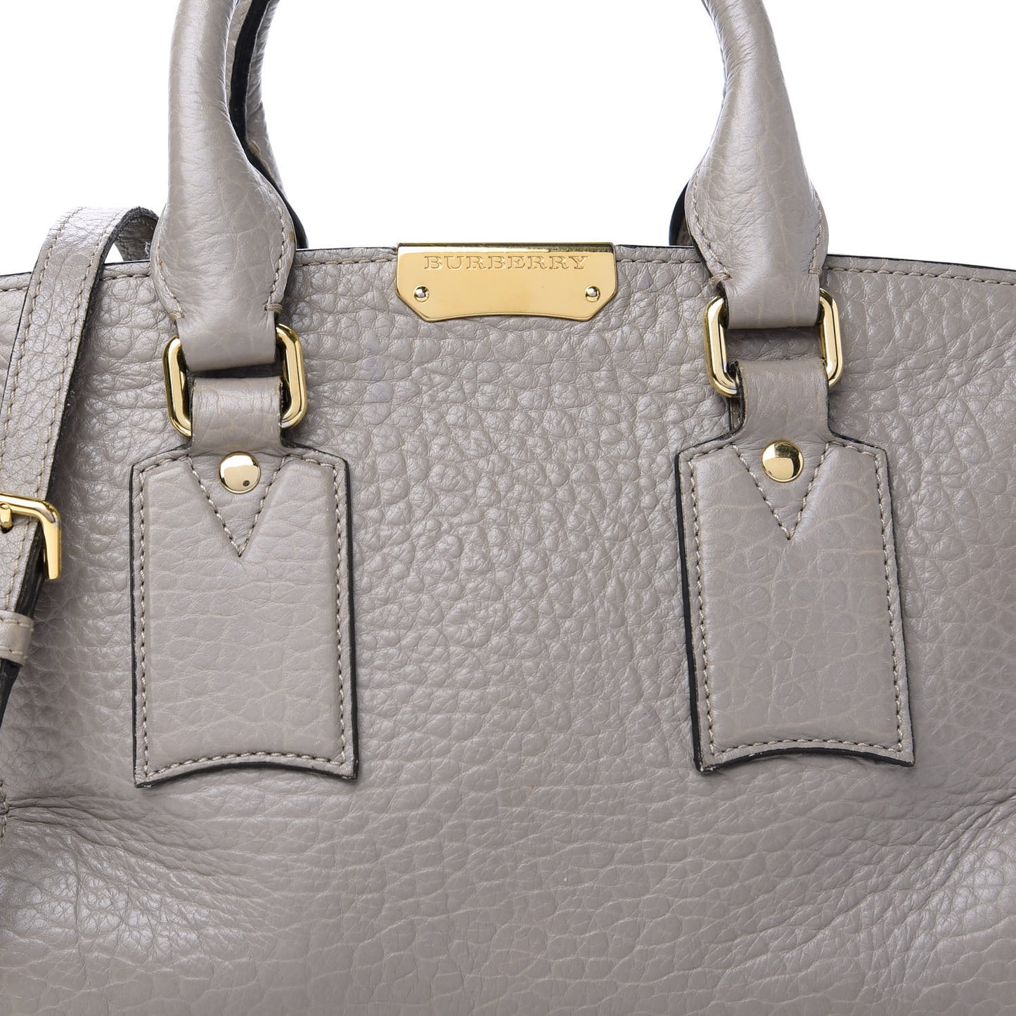 Signature Grain Small Clifton Bag Grey