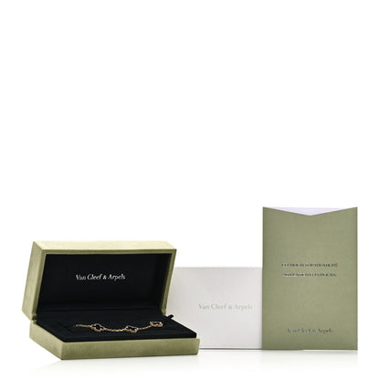 Van Cleef & Arpels 18K Yellow Gold Black Onyx 5 Motifs Vintage Alhambra Bracelet 5 of 5
