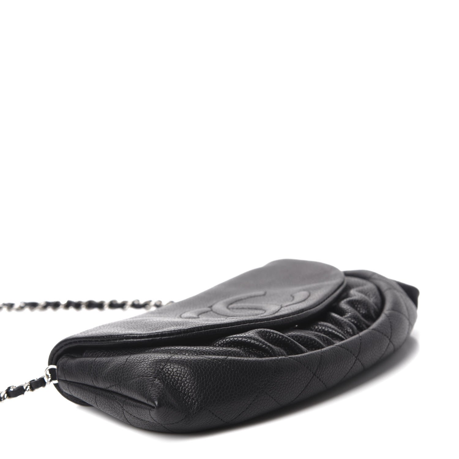 Chanel Caviar Half Moon Wallet On Chain WOC Black 4 of 12