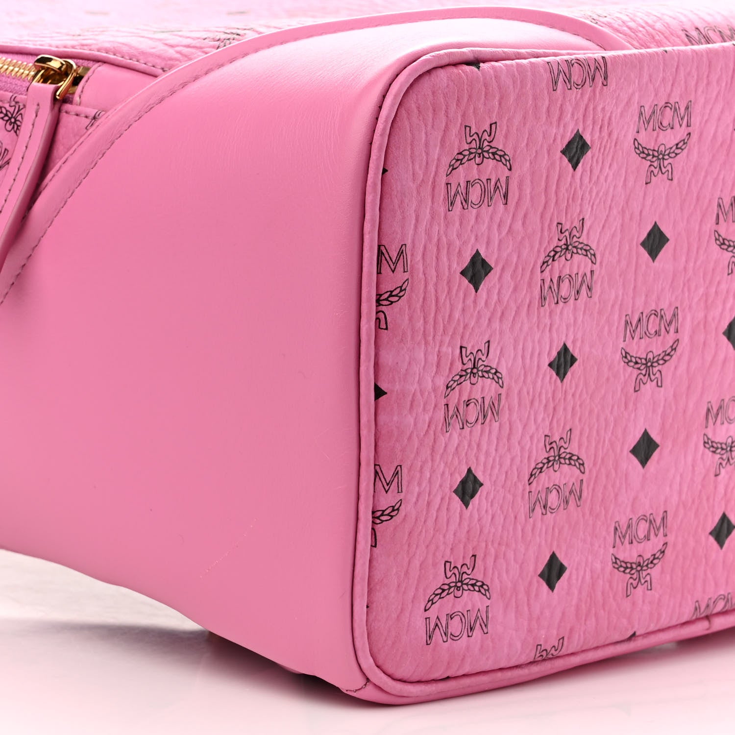 MCM Visetos Medium Duke Backpack Pink 9 of 10
