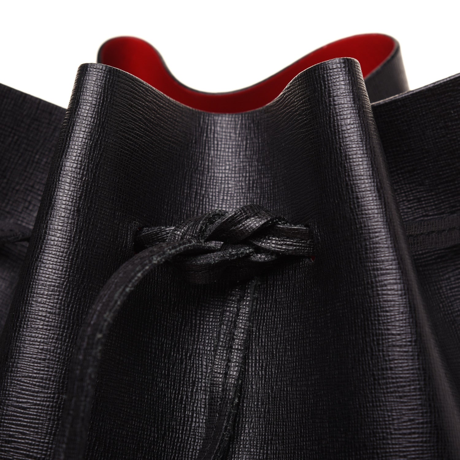 Mansur Gavriel Saffiano Bucket Bag Black Flamma 19 of 20