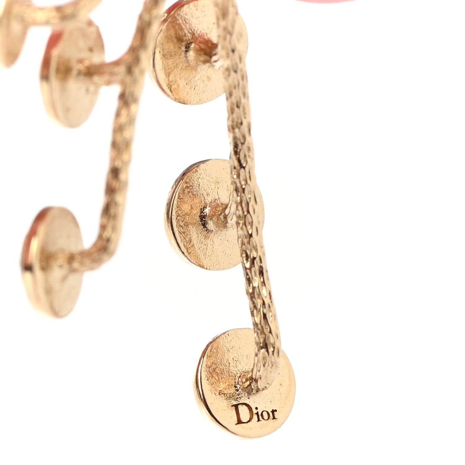 Christian Dior Pearl Crystal Tribales Pendant Earrings Gold 5 of 5